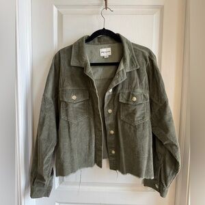 American eagle green corduroy jacket XL